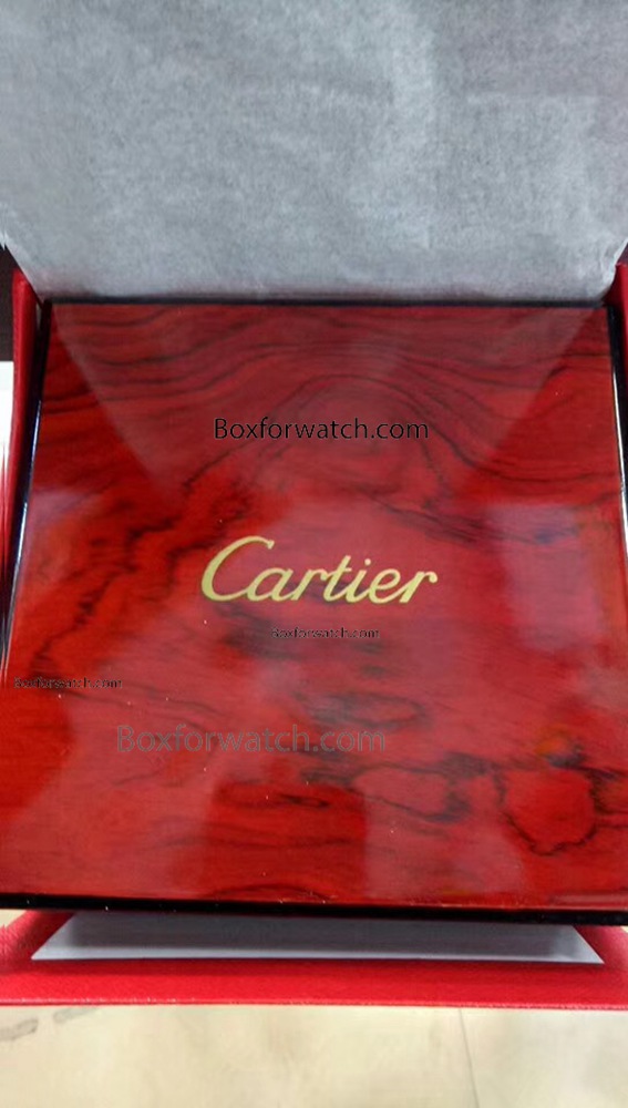 Cartier Red Wood Replica Watch Box / AAA Cartier Box